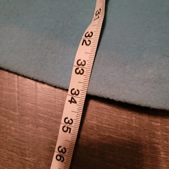 Vintage Sharon Young turquoise blue cutwork wool jacket.  Fully lined.  Size Med - Picture 12 of 12